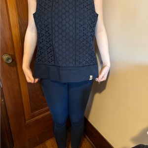 Blue eyelet top, great for summer